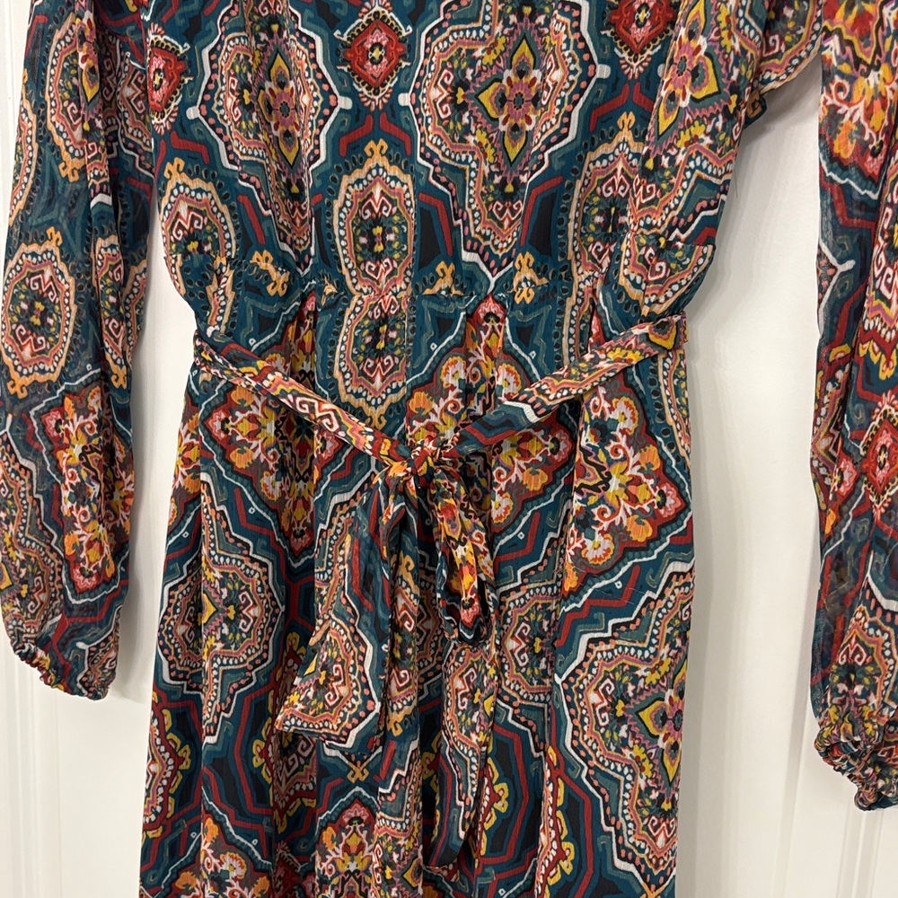 NWOT LOFT Multicolor Long Sleeve Dress - Picture 6 of 8